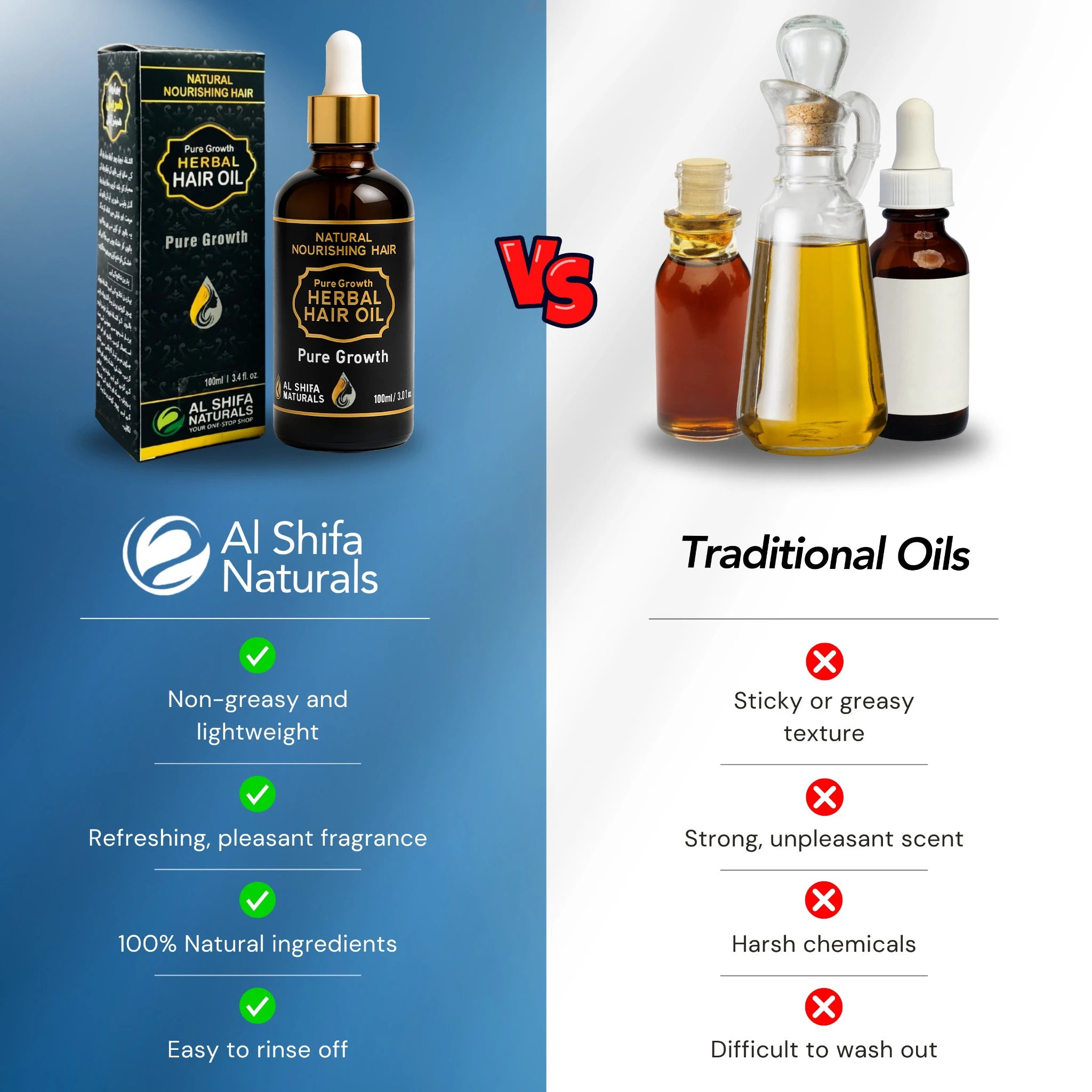 Pure Growth Herbal Hair Oil | Free Delivery